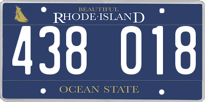 RI license plate 438018