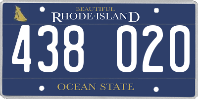 RI license plate 438020