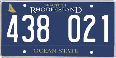 RI license plate 438021