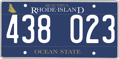 RI license plate 438023