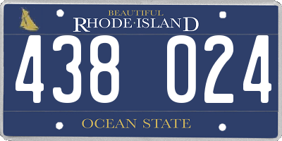RI license plate 438024