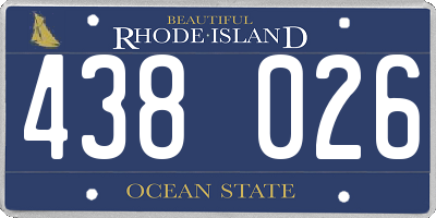 RI license plate 438026