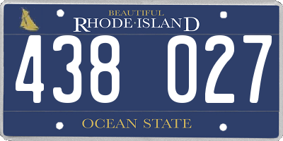 RI license plate 438027