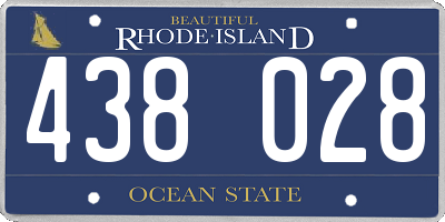 RI license plate 438028