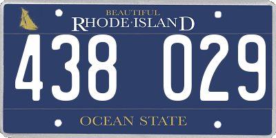 RI license plate 438029