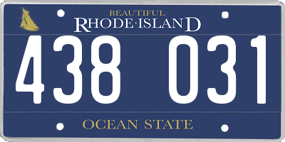 RI license plate 438031