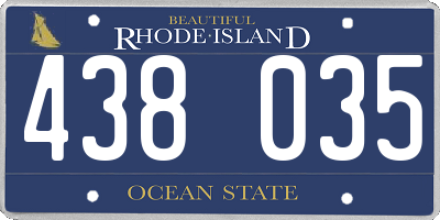 RI license plate 438035