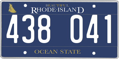 RI license plate 438041