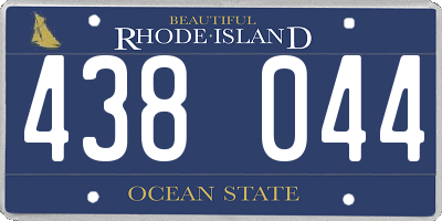 RI license plate 438044