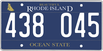 RI license plate 438045