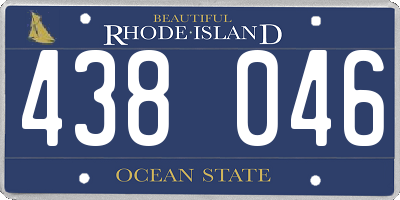 RI license plate 438046