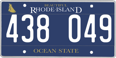 RI license plate 438049