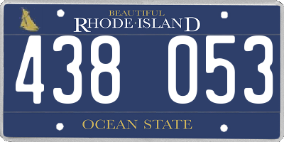 RI license plate 438053