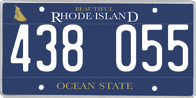 RI license plate 438055