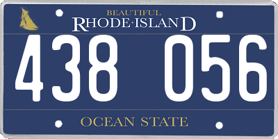 RI license plate 438056