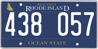 RI license plate 438057