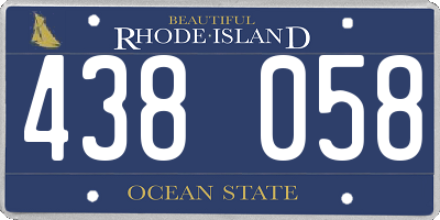 RI license plate 438058