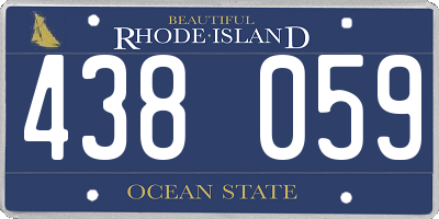 RI license plate 438059