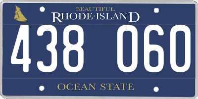RI license plate 438060
