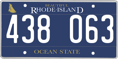 RI license plate 438063