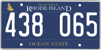 RI license plate 438065