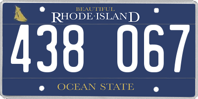 RI license plate 438067