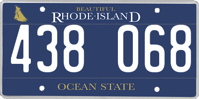 RI license plate 438068