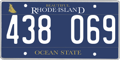 RI license plate 438069