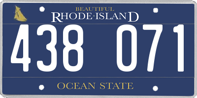 RI license plate 438071
