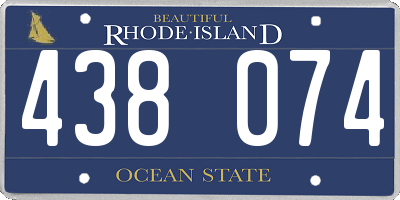 RI license plate 438074