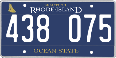 RI license plate 438075