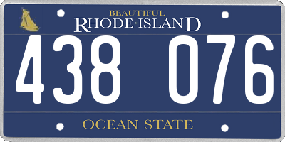 RI license plate 438076