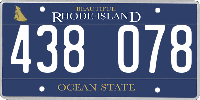 RI license plate 438078