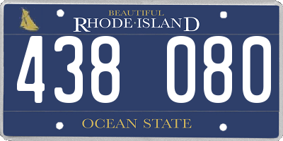 RI license plate 438080
