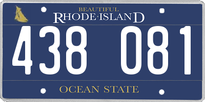 RI license plate 438081