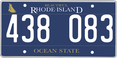 RI license plate 438083