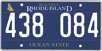 RI license plate 438084