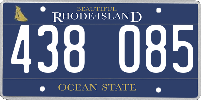 RI license plate 438085