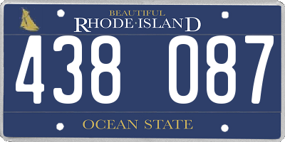 RI license plate 438087