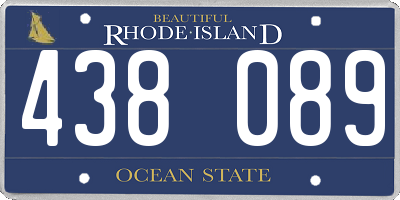 RI license plate 438089