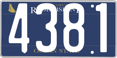 RI license plate 4381