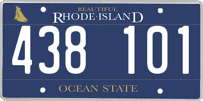 RI license plate 438101