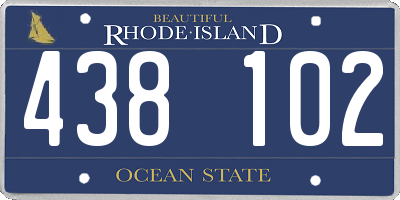 RI license plate 438102