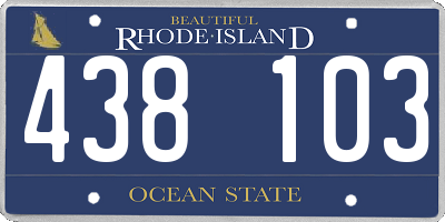 RI license plate 438103