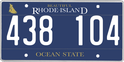RI license plate 438104