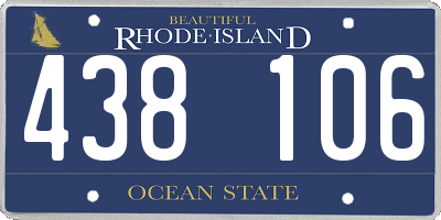 RI license plate 438106