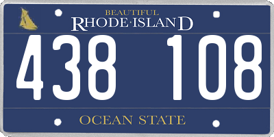 RI license plate 438108
