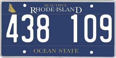 RI license plate 438109