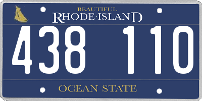 RI license plate 438110