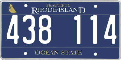 RI license plate 438114
